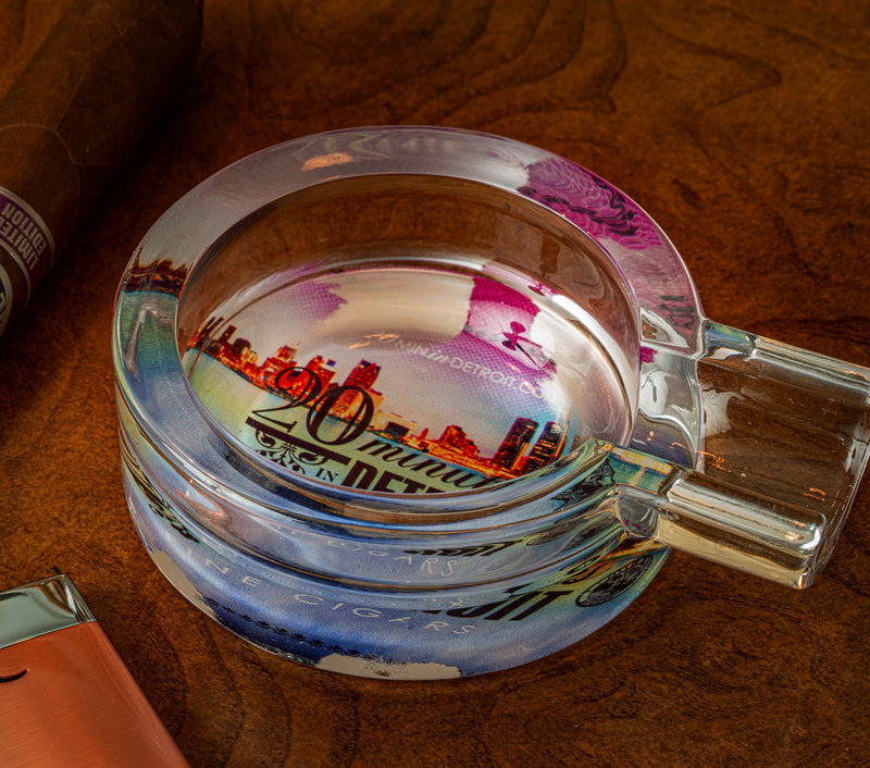 Detroit 20 Glass Ashtray (FREE with any $200+ purchase). Just add to cart, discount applied at the check out